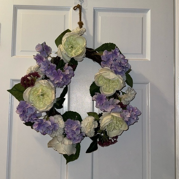FLOWER HANGER FOR DOORS FLORAL ARTIFICIAL - Picture 1 of 6